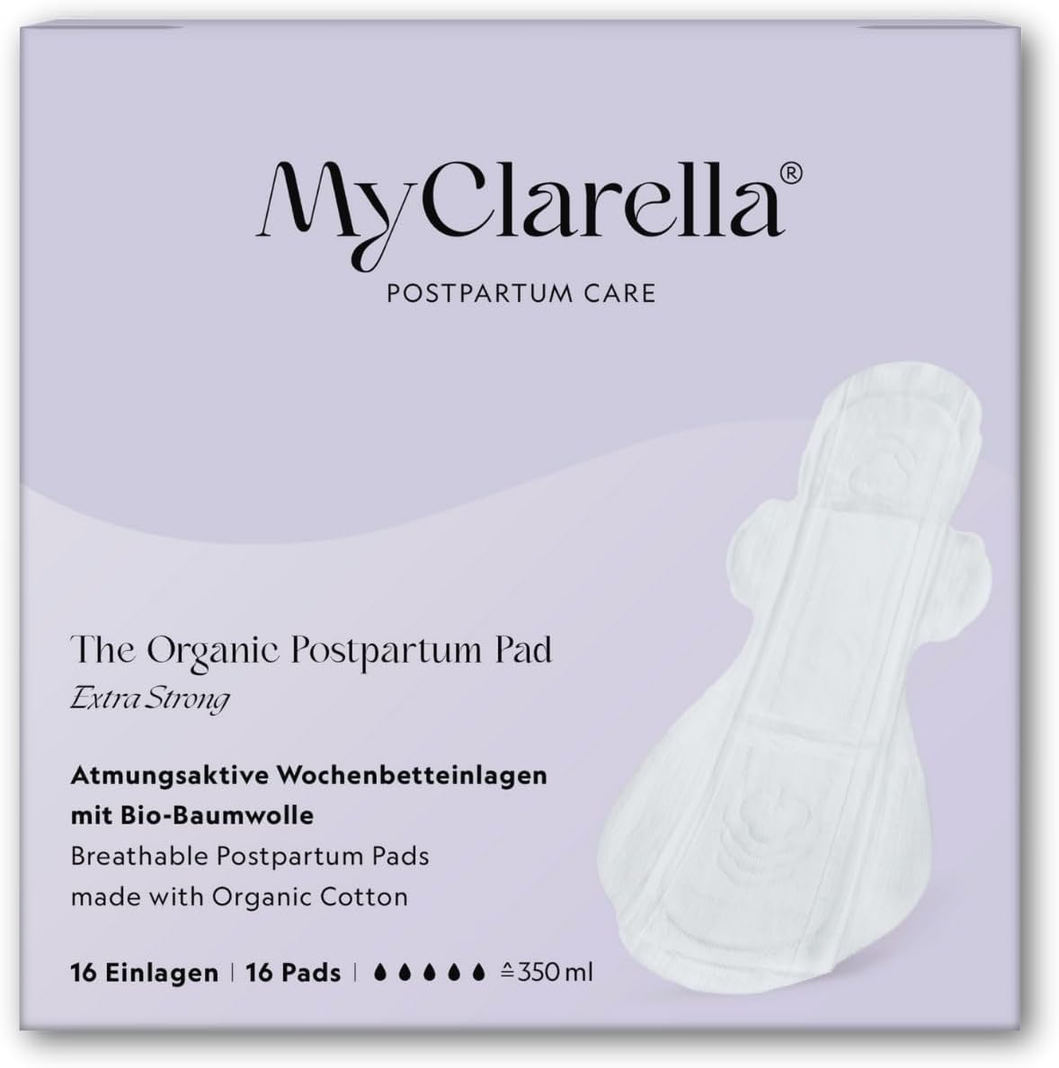 MyClarella Incontinence Products Postpartum 64 pieces 16 pieces