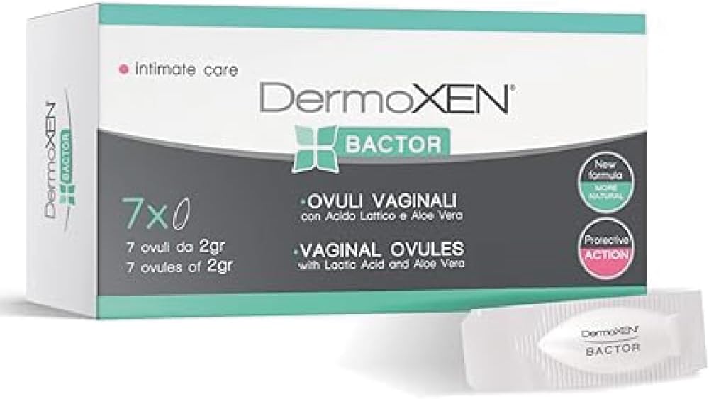Dermoxen Vajinal ovules for bad odor and infection, Candidiasis, Vaginitis, Vaginosis, Mycosis. Disinfectants and Soothers against Itching and Burning. 7 Eggs
