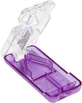 Ezy Dose Pill Cutter & Splitter, Built-in Pill Dispenser, Purple | Easy-Cut Stainless Steel Blade for Tablets, Vitamins, Medication, Portable Pill Cutter for Seniors, Pets, Travel-Size