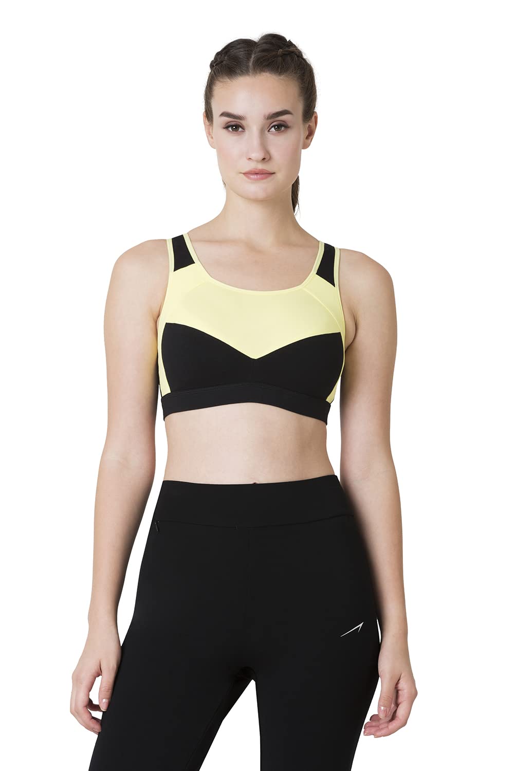 Van Heusen Women’s Cotton Sports Bra | Racerback | Medium Impact | Anti‑Bacterial Tech | Keeps you dry and Fresh | Sweat Absorbent | Ideal for Workout & Gym | Lightly padded | Slip -on Bra| Style 44004