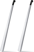 2 Pcs 31.5'' Extra Long Handled Shoe Horn Metal Shoehorn for Men Women Multifunctional Stainless Dressing Stick for Elderly Disabled Limited Mobility, Standing Reach Assist for Senior (Mixture)