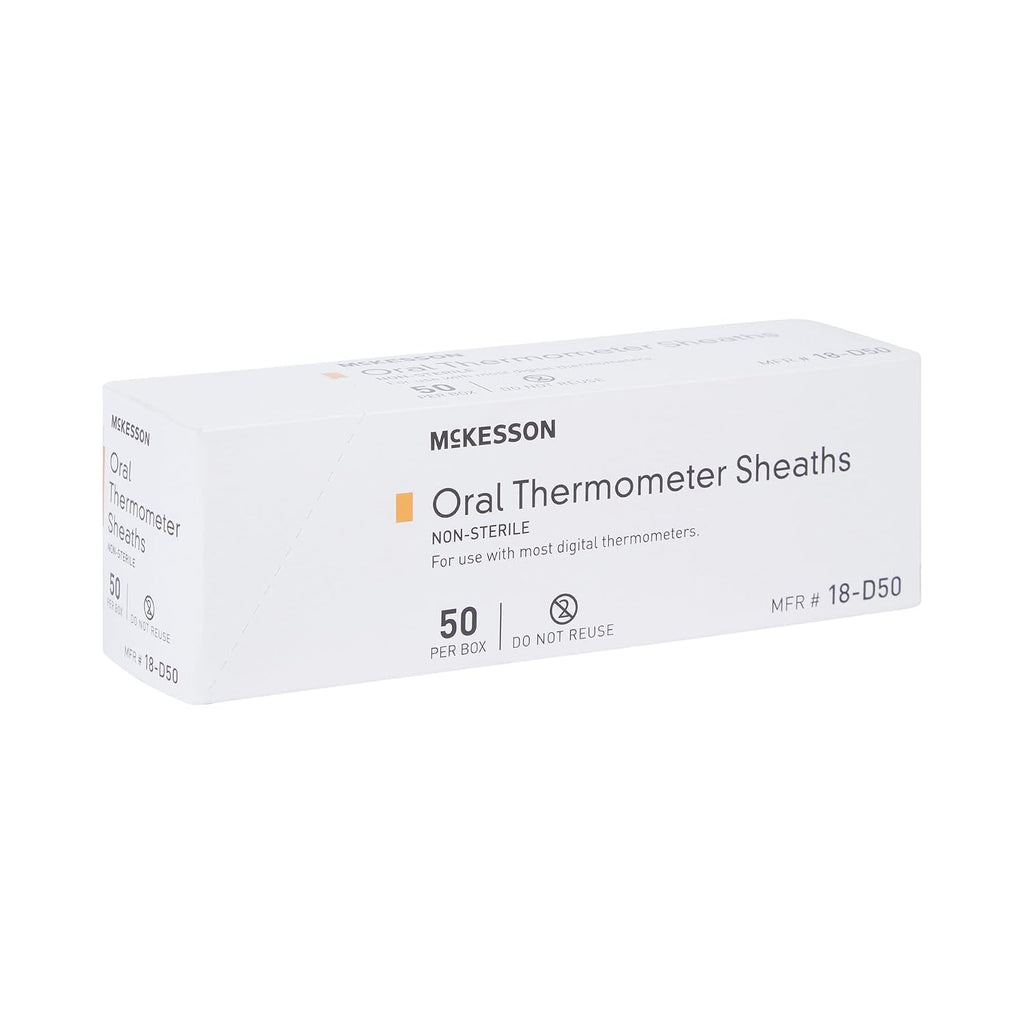 McKesson Oral Thermometer Sheaths, 50 ct | Disposable Probe Cover, Digital Thermometer