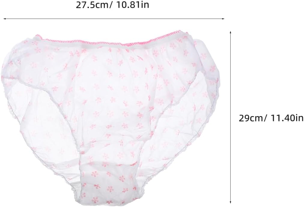 SHERCHPRY 7 Pieces Disposable Panties Postpartum Size L Lightweight Breathable Elastic Non-Woven Maternity Underwear for Women in Travel and Postpartum