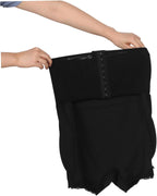 PLAFOPE Postpartum Tummy Control Shorts for Women High Waisted Compression Knickers with Adjustable Button Belly Binder and Butt Lifting Design for Hip Support Black