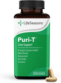 LifeSeasons Puri-T - Liver Cleanse & Detox Support Supplement - Resveratrol, N-Acetyl Cysteine, Milk Thistle, Artichoke & Turmeric - Supports Tissue Regeneration & Healthy Bile Flow - 60 Capsules