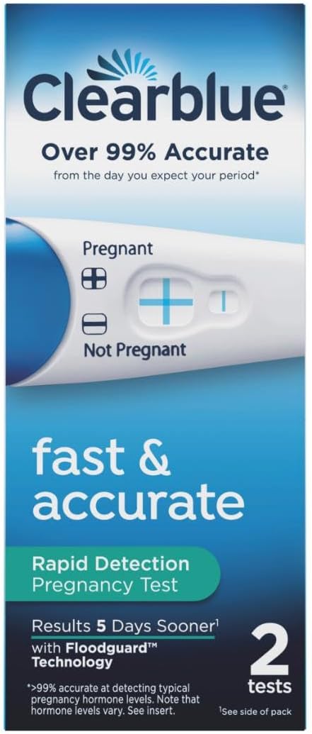 Clearblue Rapid Detection Pregnancy Test, Home Pregnancy Kit, 2 Count