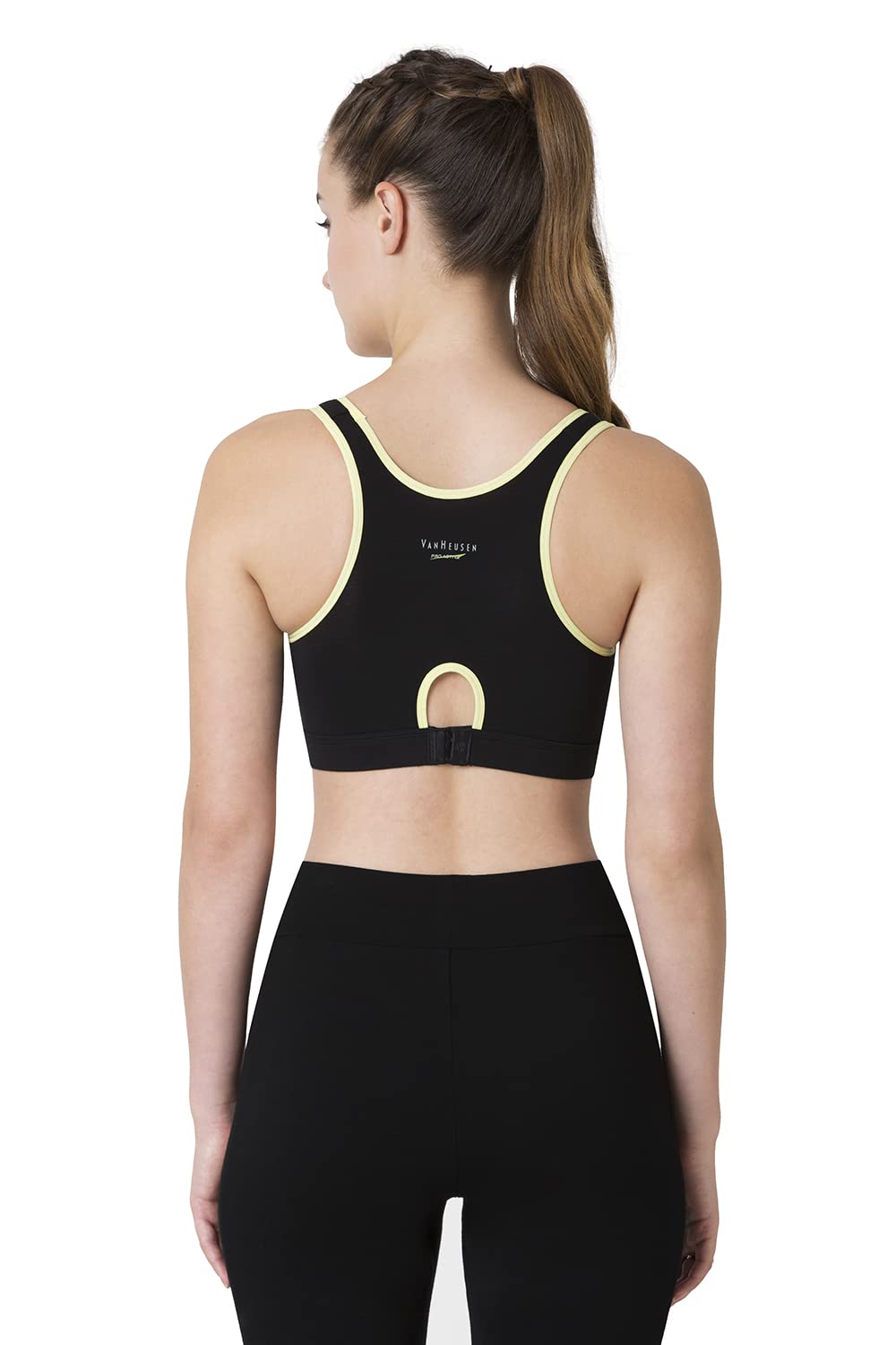 Van Heusen Women’s Cotton Sports Bra | Racerback | Medium Impact | Anti‑Bacterial Tech | Keeps you dry and Fresh | Sweat Absorbent | Ideal for Workout & Gym | Lightly padded | Slip -on Bra| Style 44004