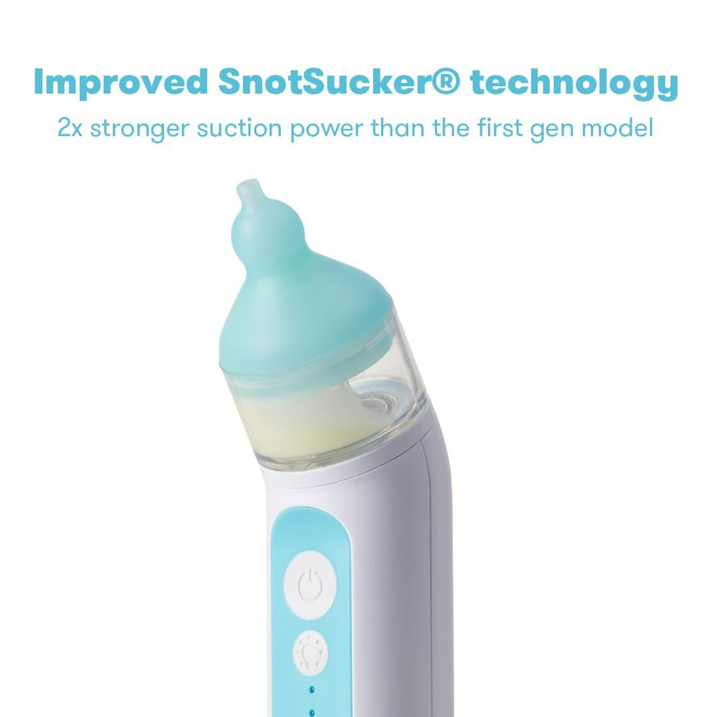 Frida Baby Electric NoseFrida Nasal Aspirator for Baby & Toddler, Essential | Nose Sucker for Congestion & Allergy Relief, Upgraded with 3 Suction Levels, 2 Silicone Tips, USB
