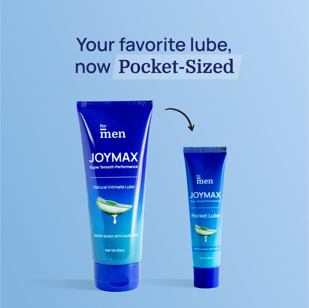 ForMen Water-Based Pocket Intimate Lube Gel with Aloe Vera | Lubricant Gel Men & Women | Non-Sticky, Long-Lasting, Anti-Stain & Skin-Friendly - 20 ml (Pack of 1)