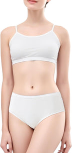 Disposable Underwear for Women, High Waisted Ladies Panties for Travel Maternity Postpartum,10/20 Pack White Briefs