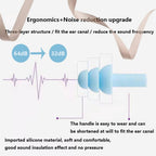 Earplugs for Sleeping Noise Cancelling, 8Pairs Reusable Ear Plugs | Super Soft Silicone, NRR 32 dB, Triple Seal Waterproof, Sleep/Swim/Concerts/Work, Washable BPA-Free, 8Colors Individual Packs