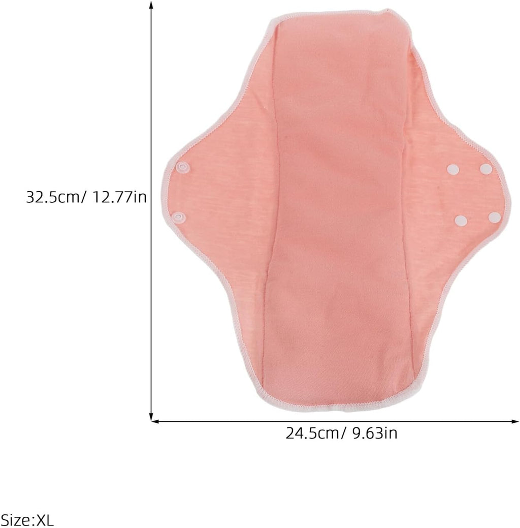2pcs Reusable Menstrual Pads Xl Size 25x33cm Soft Cotton Washable Feminine Sanitary Napkins for Women Incontinence and Postpartum Leak Protection Maternity Pads