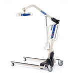 Invacare Reliant 450 Battery-Powered Patient Lift | 450 lb Capacity | Motorized Power-Opening Base | Includes 2 Batteries, Wall Charger, and Padded 6-Point Swivel Bar | Floor-to-High Bed Transfer