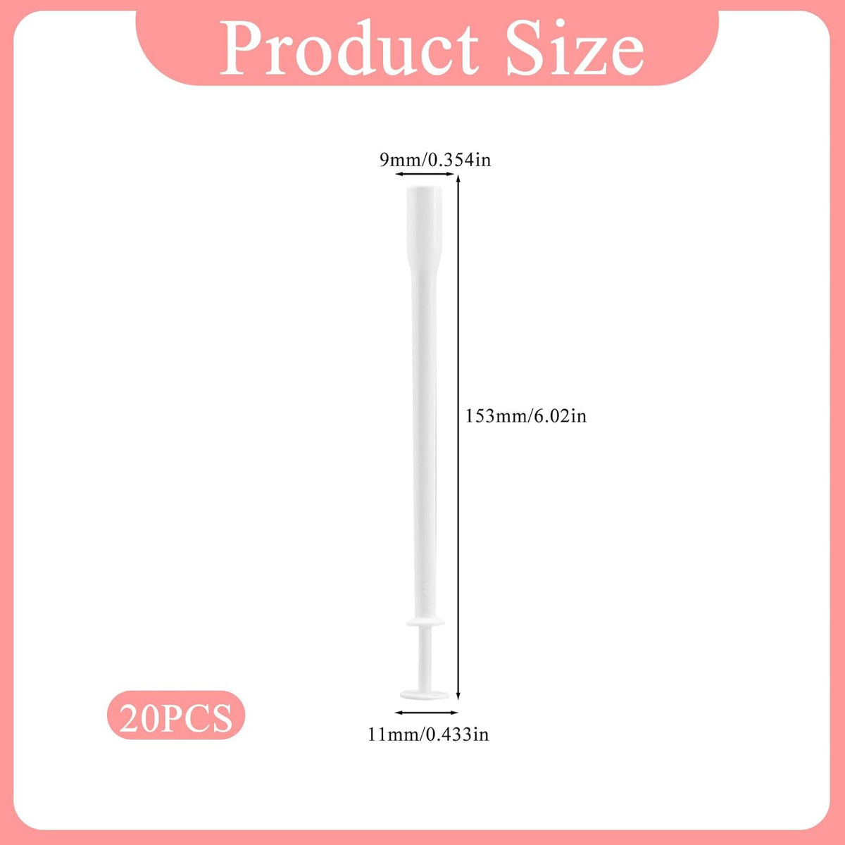20Pcs Suppository Applicator, Boric Acid Suppository for Women，Individual Packaging，Safe, Gentle and Portable Vaginal Suppository Applicator, Disposable Gynecological Drug Applicator, for Most Boric Acid Suppository,Pills, Tablets, Gel Enhancer