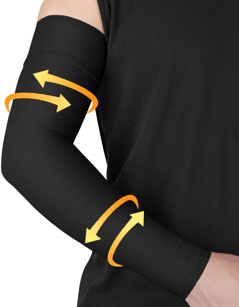 beister Medical Compression Arm Sleeves for Men Women（Single）, 20-30 mmhg Full Arm Support for Pain Relief, Lymphedema