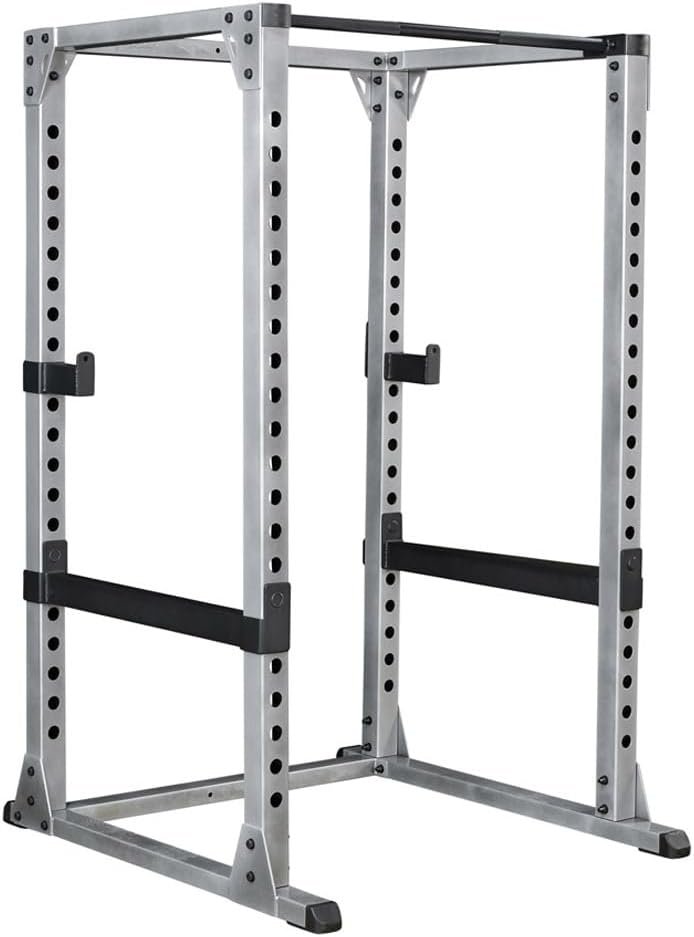 Body-Solid (GPR378 Power Rack - Heavy-Duty Steel Squat Cage with Adjustable Safety Bars and Chin-Up Bar for Home and Light Commercial Gym