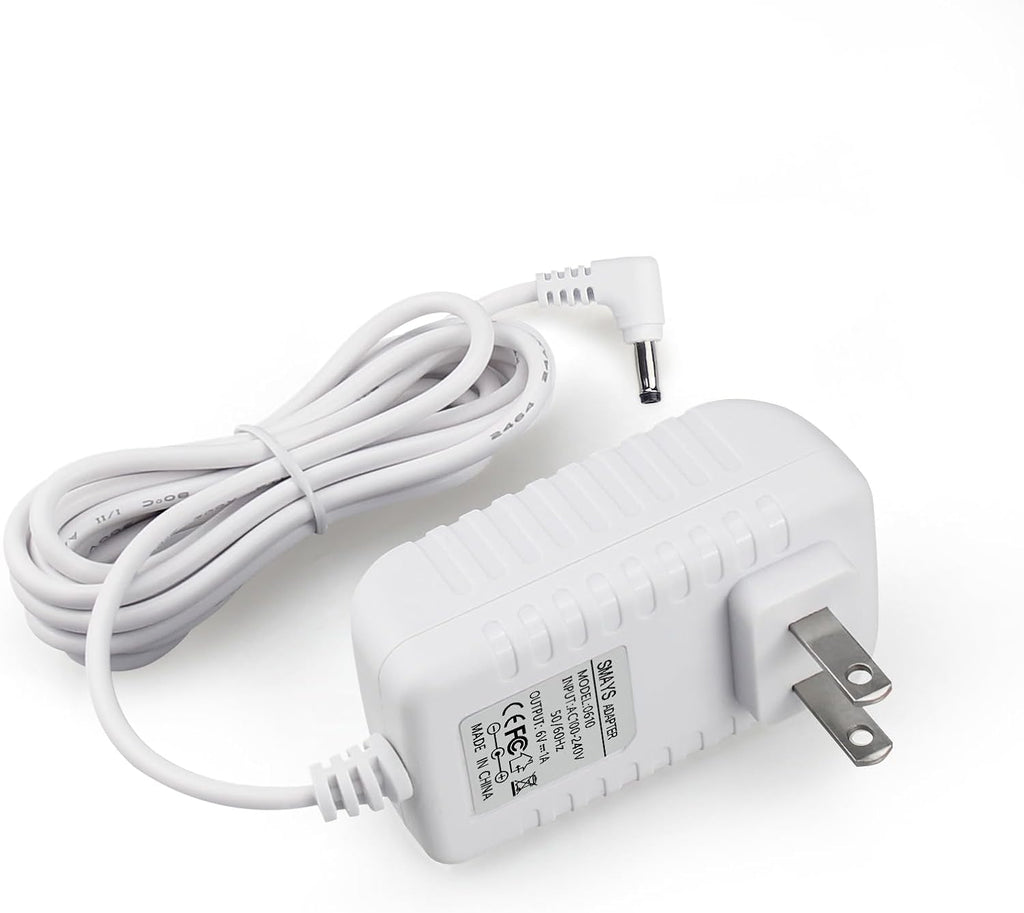6V AC Adapter for Omron Blood Pressure Monitor Hem-ADPTW5, Power Cord White