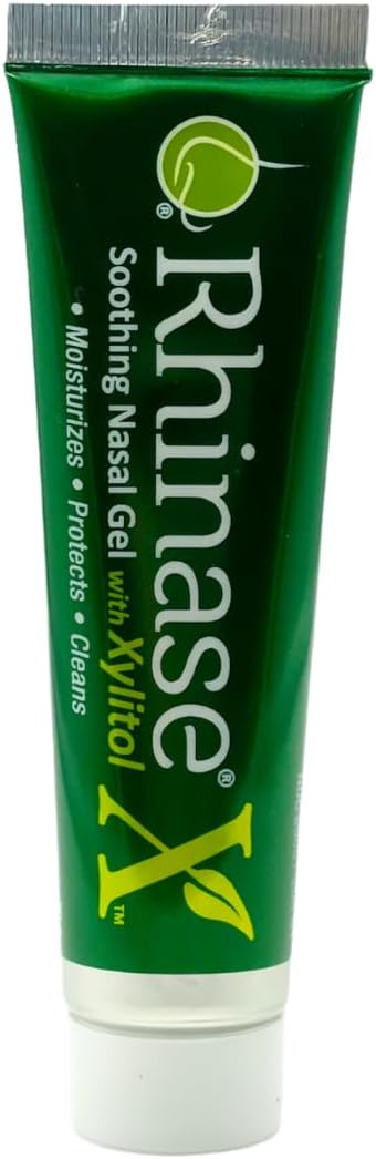 Rhinase X Nasal Gel | Less Sneezing, Itchiness, Nasal drip and Congestion | Mores Than Just Saline | Now with Xylitol | Long Lasting Symptom Relief from Nasal Dryness | (1 oz.)