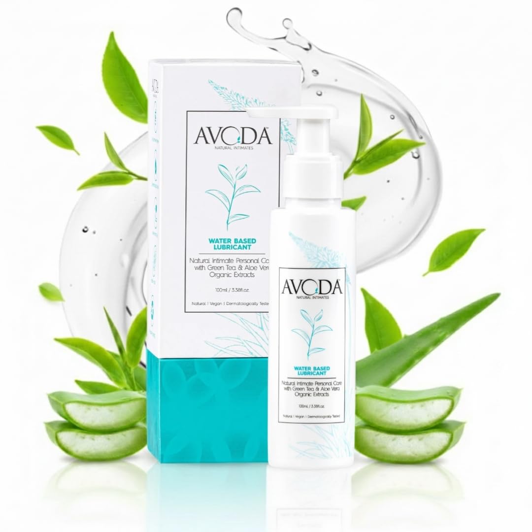 Avoda Natural Intimates Water Based Personal Lubricant Gel 100ml for Couples (Organic Extracts, Dermatologically Tested)