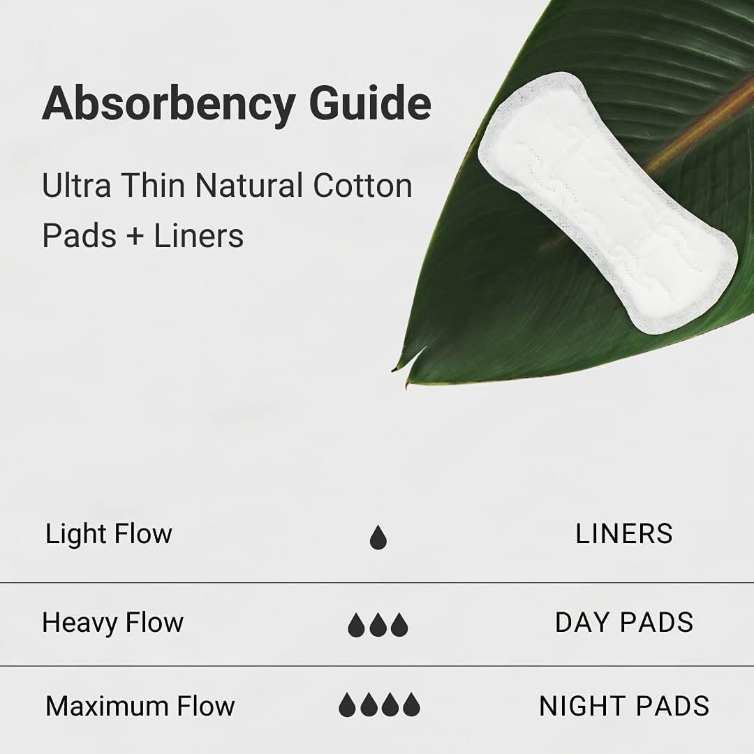 Veeda Natural Cotton Ultra Thin Panty Liners for Women - Breathable Thin Daily Liners are Always Chlorine and Toxin Free - Hypoallergenic & Comfortable Pantyliners - 120 Count
