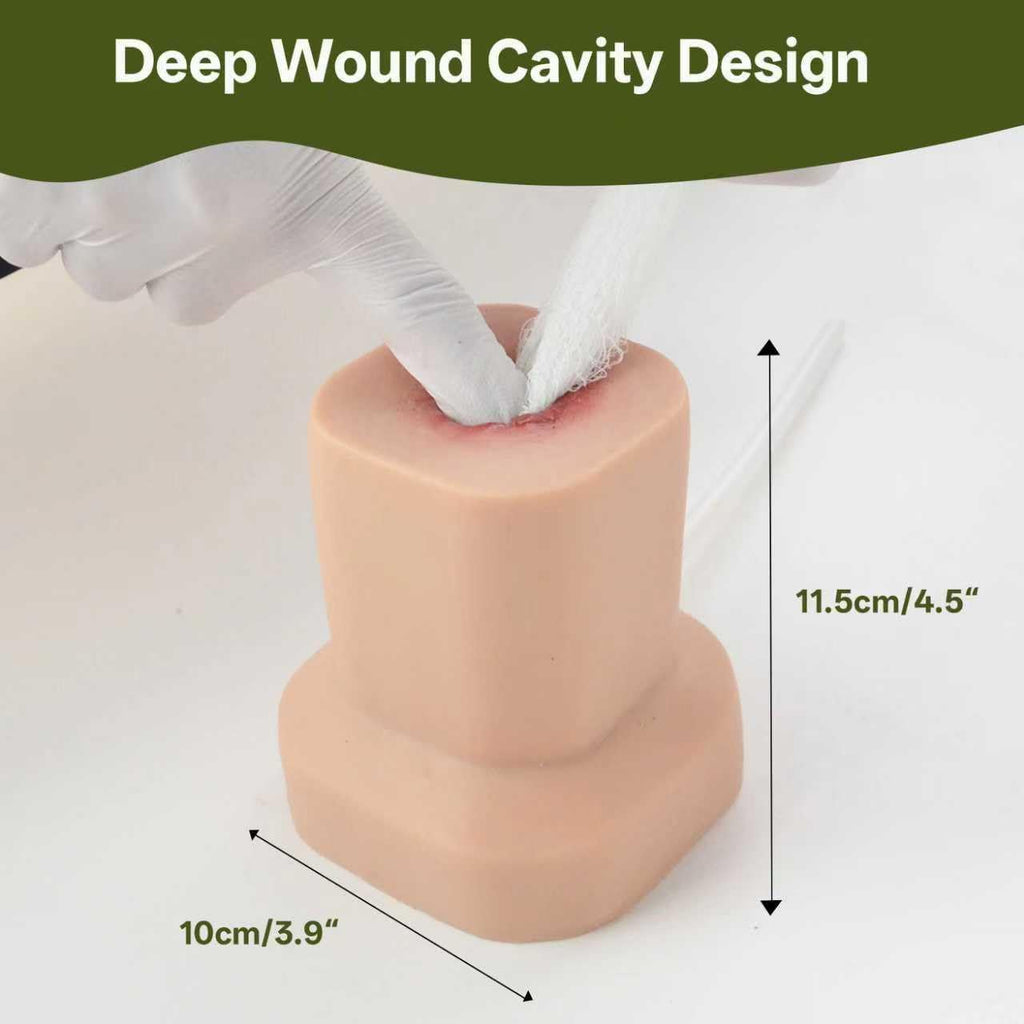 Wound Packing Trainer, Stop The Bleed Practice Kit with Pumping Bag,Wound Care Bleeding Control Kit for Tactical Training