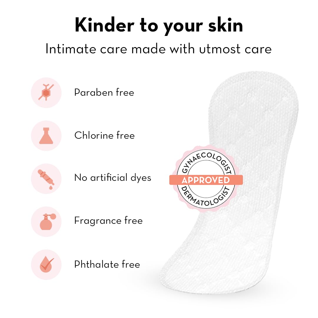 Plush Ultra Thin Large Panty Liners for Women Daily Use, 30 Liners | 2mm Thin, 180mm Long | Extra Coverage | Pure U.S. Cotton Liners for Sensitive Skin | Quad-Lock Design | No Toxins, No Parabens