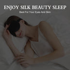 ZIMASILK Adjustable 22 Momme 100% Pure Mulberry Silk Sleep Mask | 3D Contoured Cup Eye Mask, Soft Breathable Blindfold for Women Men, Perfect Blocks Light for Sleeping (Black)