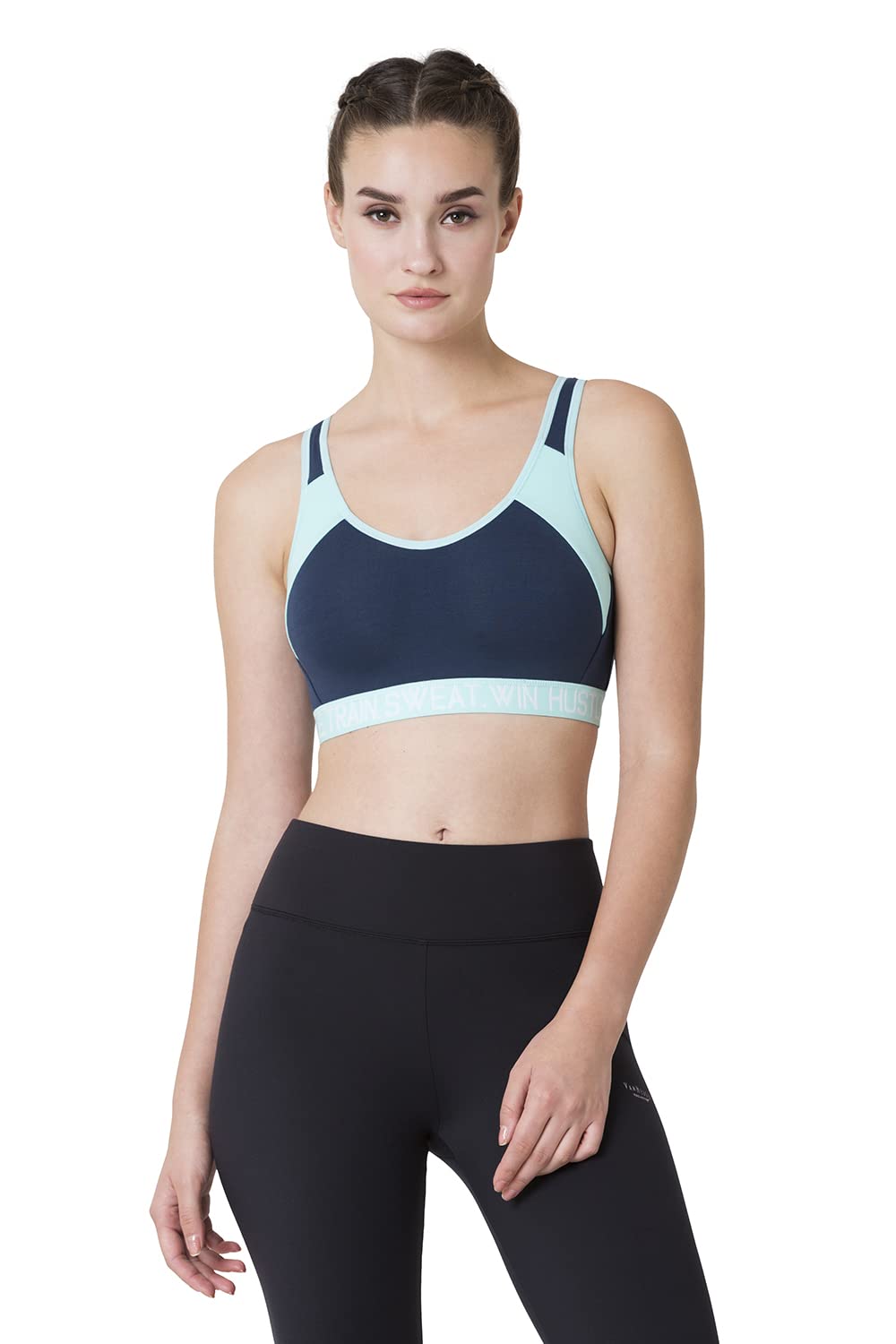 Van Heusen Proactive Women Sports Bra - Cotton Elastane - Anti Bacterial, Wireless, Non Padded, Full Coverage