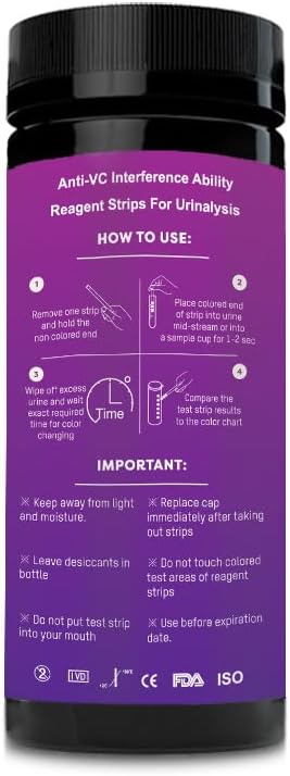 Uti Test Strips,100 Strips 3-in-1 Urinary Home Testing Kit, Fast And Accurately Reads Leukocytes, Nitrites, PH, Simple at Home Urine Test Strips