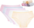 Disposable 100% Pure Cotton Underwear Travel Panties High Cut Granny Briefs White/Multicolor (10 Pieces)