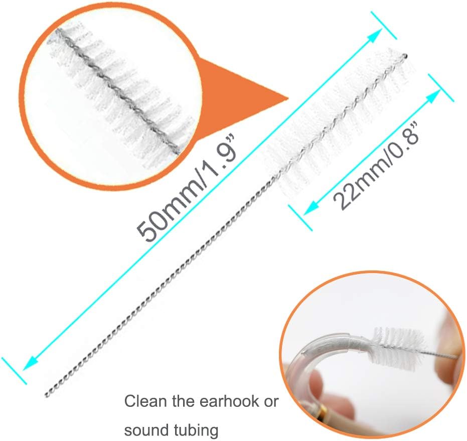 8 Pieces Hearing aid Amplifier Cleaning Tools, Earbuds/Headphones Cleaner Brush Kits with case | Hearing Amplifier cleaner brush for hearing aids, earbuds and headphones; 8-in-1 hearing aid cleaning kit;