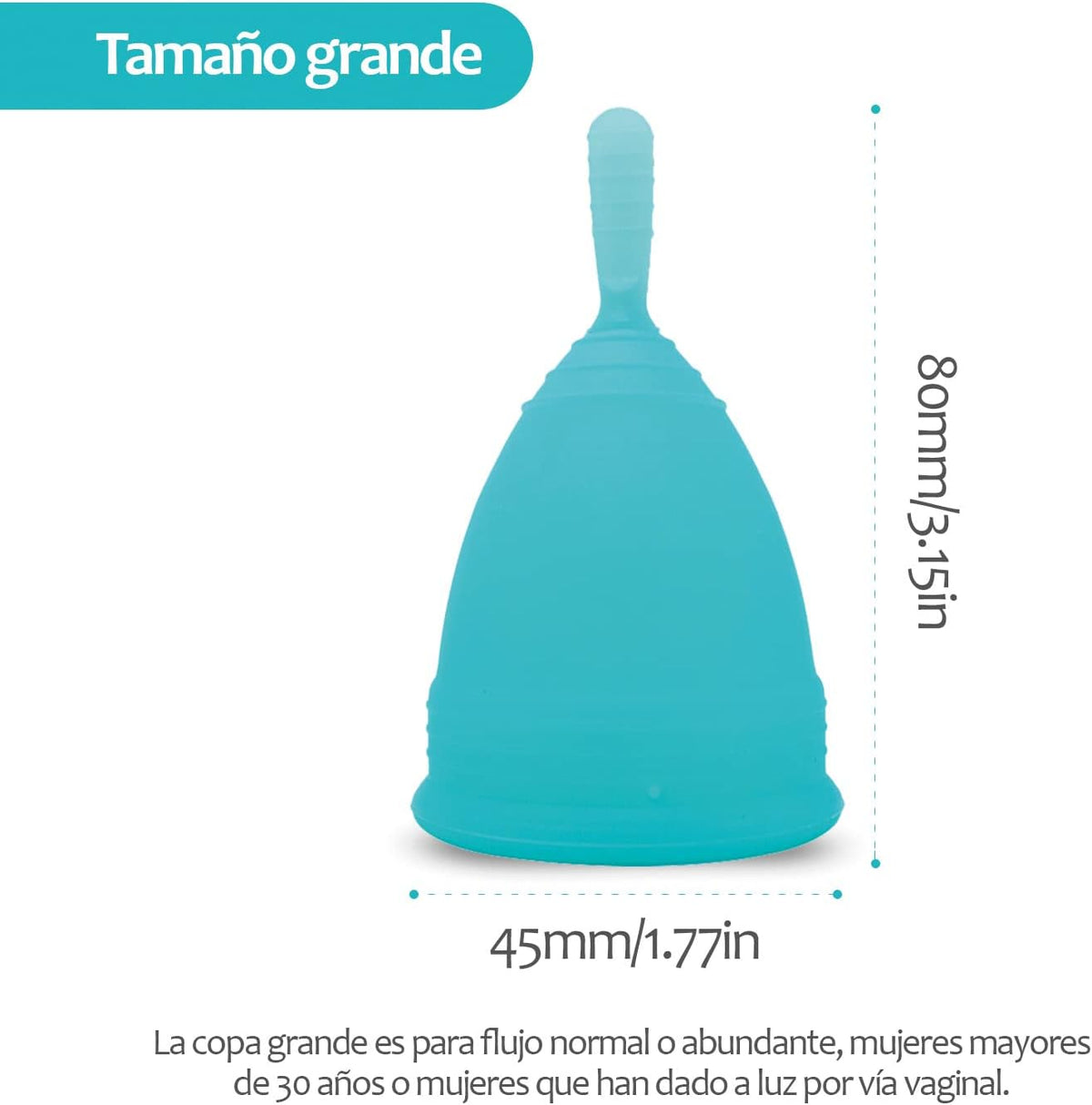 Edicare, Menstrual Cup, Includes Two Cups, 1 Sterilizer and a Carry Bag, Medical Grade Silicone, Soft, Reusable and Washable 100% Safe (L)