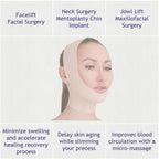 Post Surgical Chin Strap Bandage for Women - Neck and Chin Compression Garment Wrap - Face Slimmer, Jowl Tightening (S) (Beige, M)