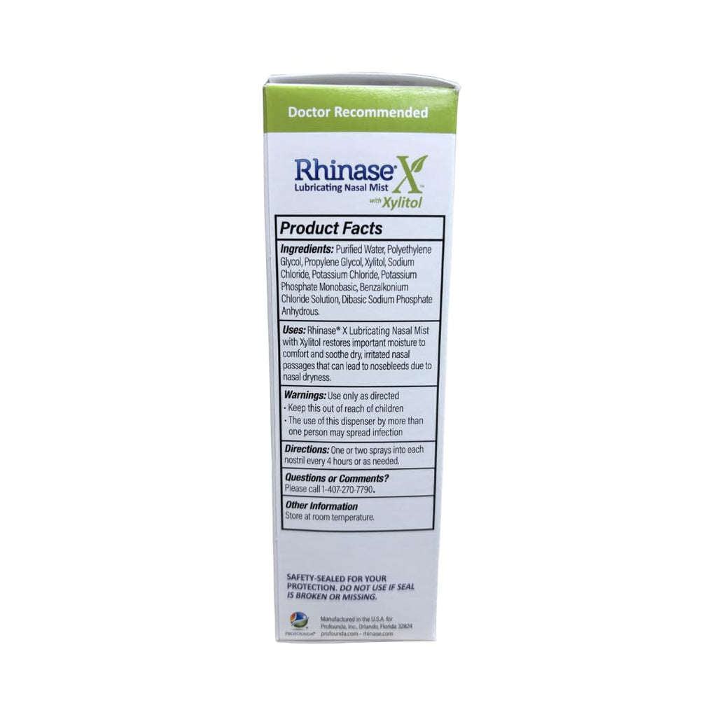Rhinase X Combo Pack - Nasal Gel (30g) & Spray (30ml) for Complete Nasal Relief from: Dryness, Congestion, Post Nasal Drip, and Allergies. Retain Moisture for Dry Nose Relief