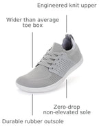 WHITIN Women's Wide Minimalist Barefoot Shoes W85 | Zero Drop for Stance and Gait Alignment, Thin Sole Enhances Ankle Stability, Ideal for Casual Wear, Gym Training, and Walking