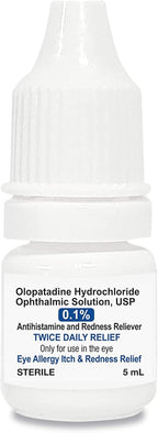 HealthCareAisle Eye Allergy Itch & Redness Relief, 0.1%, 5mL | Olopatadine Hydrochloride Ophthalmic Solution USP, Eye Allergy & Redness Relief Drops