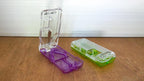 Ezy Dose Pill Cutter & Splitter, Built-in Pill Dispenser, Purple | Easy-Cut Stainless Steel Blade for Tablets, Vitamins, Medication, Portable Pill Cutter for Seniors, Pets, Travel-Size