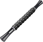 Muscle Roller Massage Roller Stick- Deep Tissue Fascia Blaster for Myofascial Pain Relief, Lymphatic Drainage & Body Sculpting, Handheld Physical Therapy & Recovery Tool (Gray Black-)