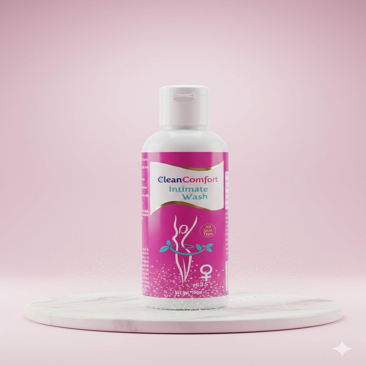 DMM Store CleanComfort Intimate Wash for Women, pH 3.5 Balanced Formula, Sensitive Skin, Daily Feminine Hygiene with Natural Extracts, 100ml