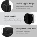 Phone Holder for Running, Walking, Workout, Under 7 in Armband Smartphone Holder, Phone Pouch Cards Keys Wallet, Gym Sports Arm Bands Sleeve Fit Women Men(Color:Black)