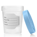 Vakly Sterile Specimen Cups 4 oz, Urine Collection Cups 3 Count | Individually bagged sterile cups with screw-on lids for urine collection, specimen testing, and secure sample handling