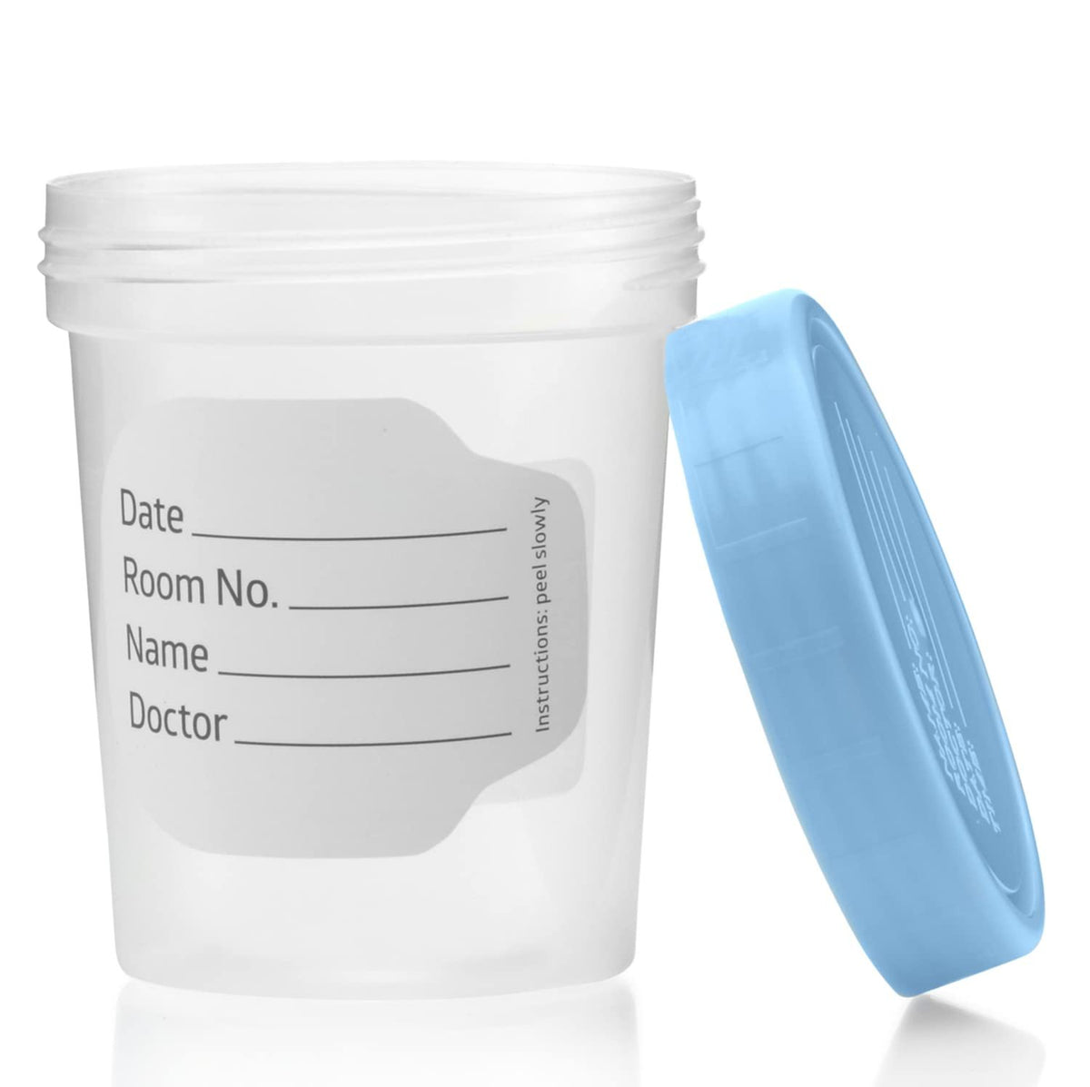 Vakly Sterile Specimen Cups 4 oz, Urine Collection Cups 3 Count | Individually bagged sterile cups with screw-on lids for urine collection, specimen testing, and secure sample handling