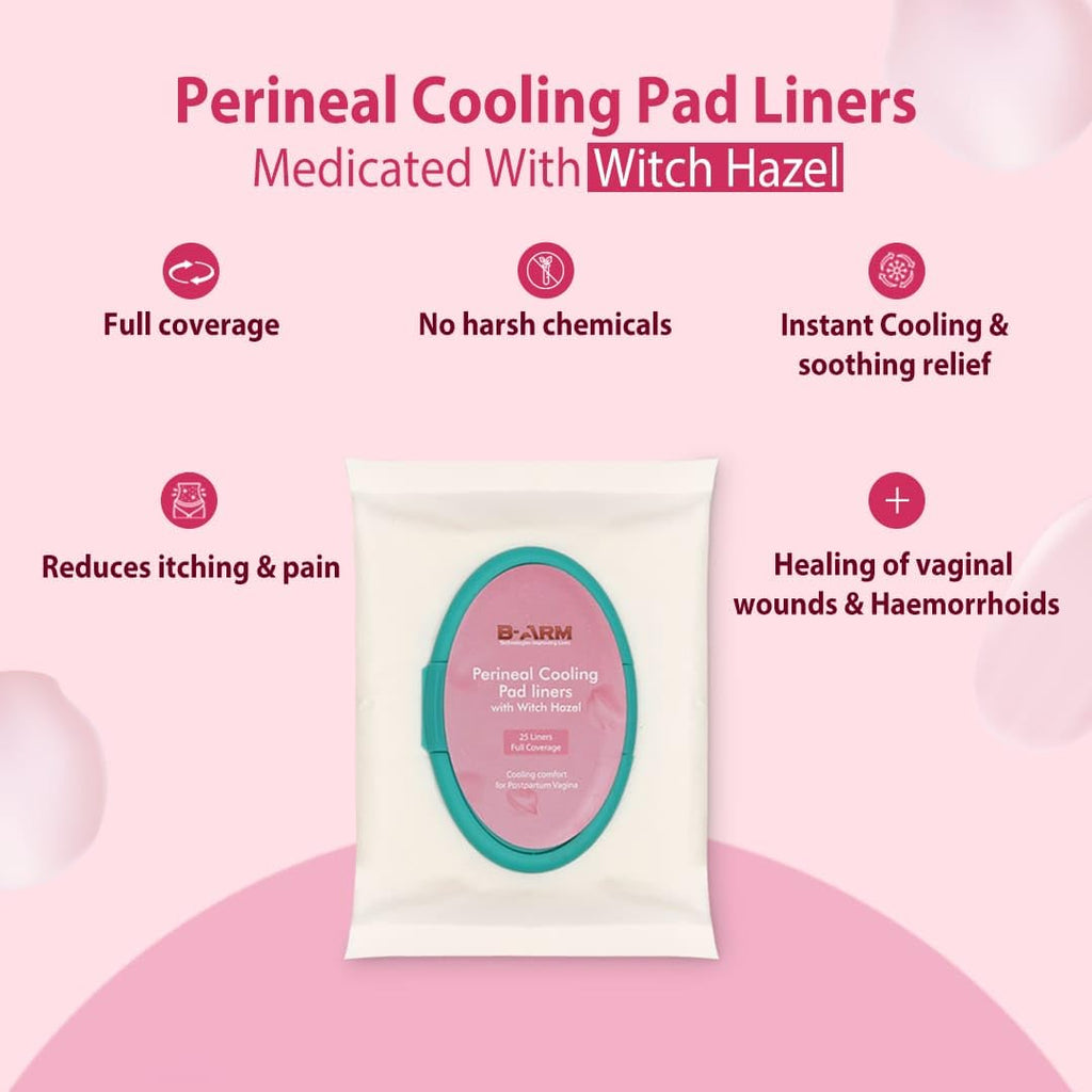B-Arm Normal Delivery Postpartum Recovery Kit(10 pcs)|Includes 4 Disposable Underwear, 4 Icemaxi pads, 100ml Perineal Healing Foam, Pack of 25 Witch Hazel Padliners| New Mom's Hospital Bag Must-have