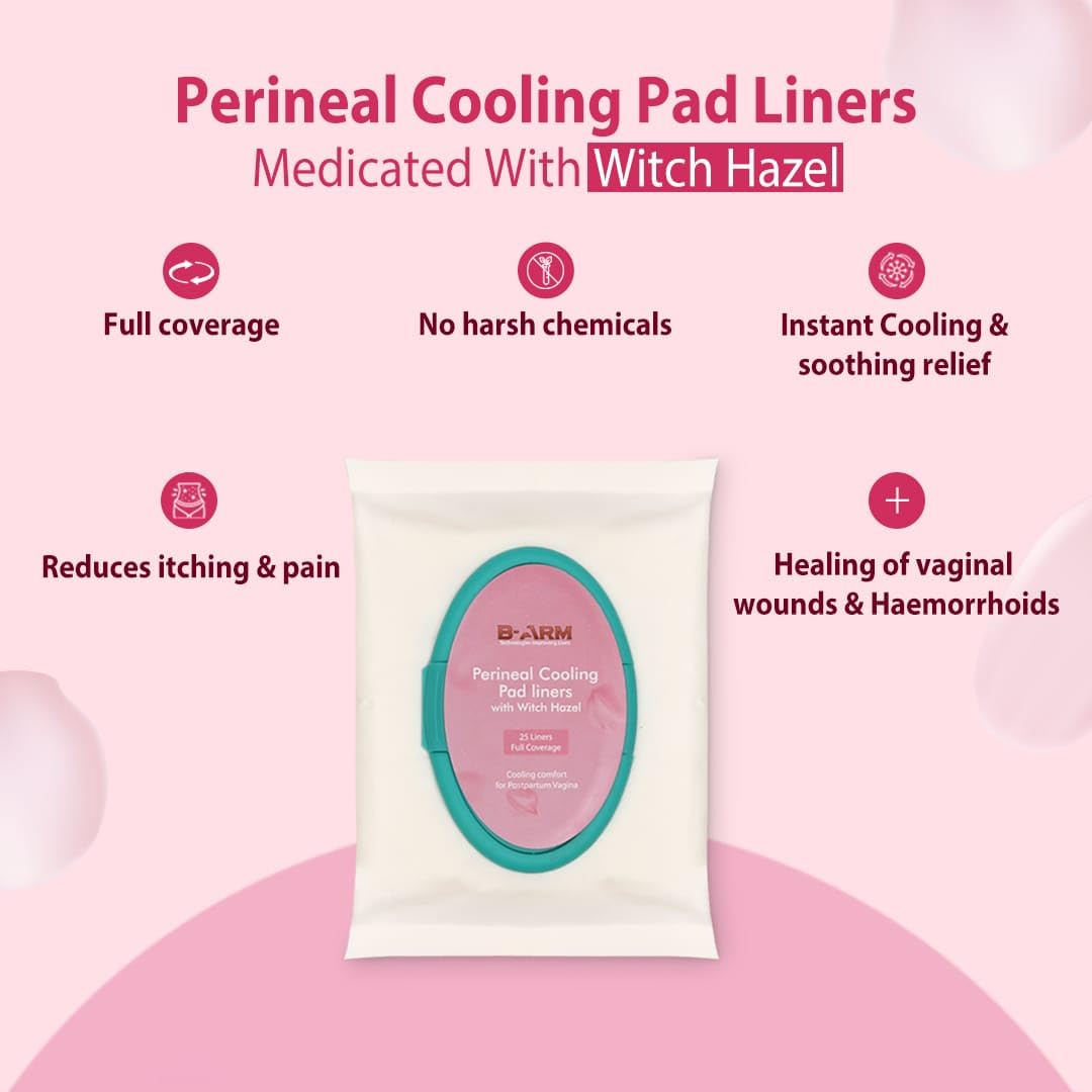 B-Arm Normal Delivery Postpartum Recovery Kit(10 pcs)|Includes 4 Disposable Underwear, 4 Icemaxi pads, 100ml Perineal Healing Foam, Pack of 25 Witch Hazel Padliners| New Mom's Hospital Bag Must-have