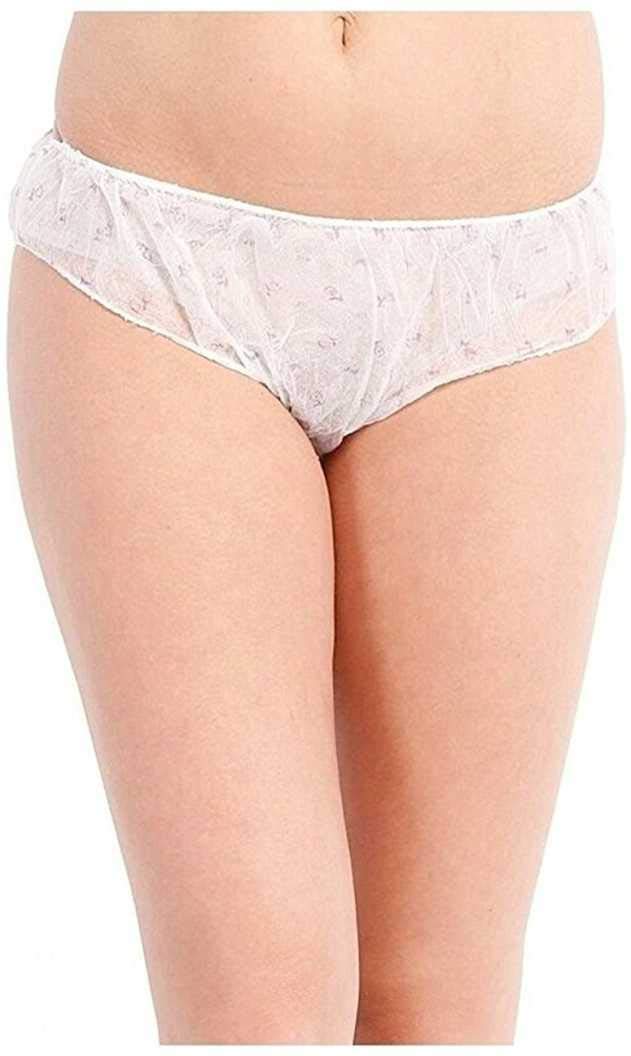 Women Disposable Panties, Ultra Soft Breathable Underwear, Lightweight Stretchable Single Use Panty for Travel & Spa Use