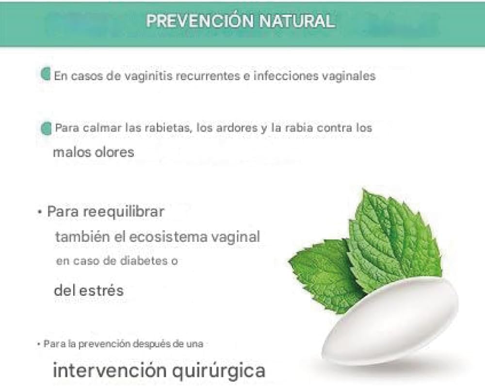 Dermoxen Vajinal ovules for bad odor and infection, Candidiasis, Vaginitis, Vaginosis, Mycosis. Disinfectants and Soothers against Itching and Burning. 7 Eggs