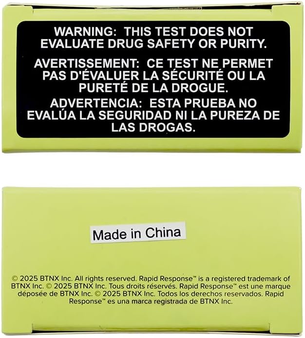 Rapid Response Benzodiazepine Test Strip Drug Checking Test for Liquid and Powder Substances, Quick Results in Minutes, Easy to Use, High Sensitivity - 10 Tests