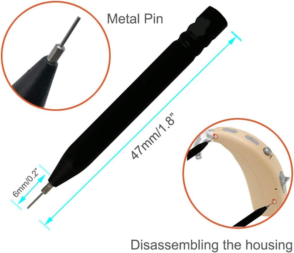 8 Pieces Hearing aid Amplifier Cleaning Tools, Earbuds/Headphones Cleaner Brush Kits with case | Hearing Amplifier cleaner brush for hearing aids, earbuds and headphones; 8-in-1 hearing aid cleaning kit;