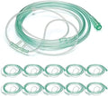 10 Pack High Flow Soft Oxygen Cannulas and 7’ Delicate Tubing with Standard Connection