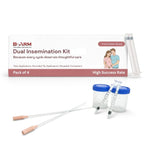 B-Arm Self Insemination Dual Kit (Pack of 4) with 2 Bulb Dispenser, 2 Tube Applicator, 2 Dispenser & 4 Collection Cups |At-Home IVI Kit for Couples Trying to Conceive to Support Fertility & Natural Pregnancy